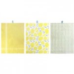 Candy Rose Pack of 3 Tea Towels Yellow