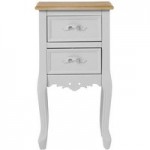 Camille Grey 2 Drawer Nightstand Grey