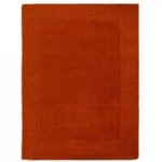 Rust Boston Wool Border Rug Rust (Orange)