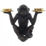 Monkey Tealight Holder Bronze
