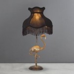 Tulisa Antique Brass Flamingo Table Lamp Antique Brass