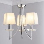 Selsey String Shade 3 Light Fitting Chrome