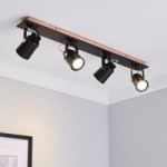 Bolden Black 4 Light Bar Spotlight Copper