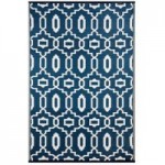 Links Dark Blue Rug Blue/White