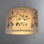 Melfort Pressed Flower Light Shade Cream, Red and Green