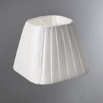 Ivory Square Pleat Candle Light Shade White