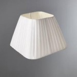 Ivory Square Pleat Light Shade Dia.25cm White