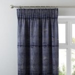 5A Fifth Avenue Thalia Navy Pencil Pleat Curtains Navy