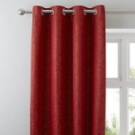 Dempsey Red Eyelet Curtains Red