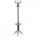 Black Painted Steel Hat and Coat Stand Black