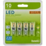 Dunelm Pack of 4 2.5W LED G9 Bulbs Clear