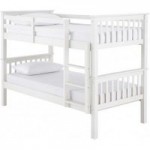 Novaro White Pine Bunk Bed with 2 Mattresses White