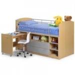 Leo Maple Mid Sleeper Bed Frame Natural