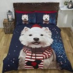 Rapport Home Westie Duvet Cover and Pillowcase Set Blue/Red/White