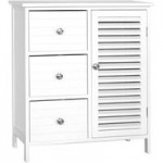 Nautical White 3 Drawer and Cabinet Unit White
