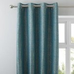 Smythe Teal Eyelet Curtains Teal (Blue)