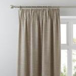 Vermont Oatmeal Pencil Pleat Curtains Oatmeal