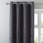 Mirabelle Charcoal Eyelet Curtains Charcoal