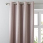 5A Fifth Avenue Venice Blush Blackout Eyelet Curtains Pink