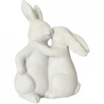 Resin Bunnies Ornament White