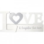 Love and Laughter Word Ornament White