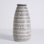 Ceramic Tribal Vase Black and White