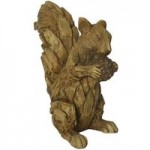 Driftwood Resin Squirrel Ornament Light Brown