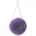 Artificial Hanging Heather Purple Topiary Ball Purple