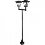 1.8m Solar Powered Lamp Post Light Black