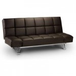 Manhattan Faux Leather Sofa Bed Brown