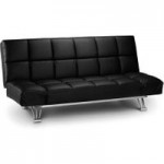 Manhattan Faux Leather Sofa Bed Black