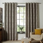 Mika Charcoal Eyelet Curtains Charcoal
