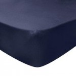 Luxury 100% Brushed Cotton Navy Fitted Sheet Navy
