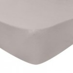 Luxury 100% Brushed Cotton Silver Fitted Sheet Silver