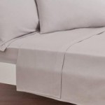 Luxury 100% Brushed Cotton Silver Flat Sheet Silver