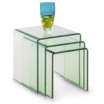 Amalfi Glass Nest of Tables Clear