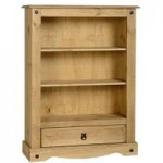 Corona 1 Drawer Low Bookcase Natural