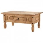 Corona Pine Coffee Table with Drawer Natural