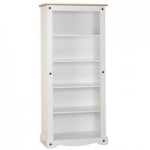 Corona Pine White Tall Bookcase White/Brown