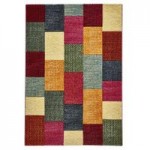 Multi Coloured Brooklyn 21830 Rug Grey, Green, Pink, Red, Yellow and Orange