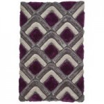 Grey and Purple Noble House NH8199 Rug Grey/Purple