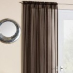 Crystal Chocolate Slot Top Voile Panels Brown