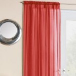 Crystal Red Slot Top Voile Panels Red