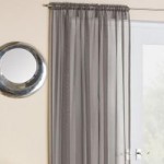 Crystal Grey Slot Top Voile Panels Grey