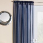 Crystal Navy Slot Top Voile Panels Blue
