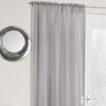 Crystal Silver Slot Top Voile Panels Silver