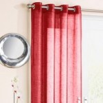 Marrakesh Red Eyelet Voile Panels Red