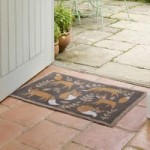 Turtle Mat Country Living Folky Foxes Washable Mat Black/Orange