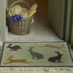 Turtle Mat Country Living Hares Washable Mat Green/Multi-Coloured