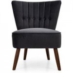 Isla Velvet Cocktail Chair – Charcoal Grey